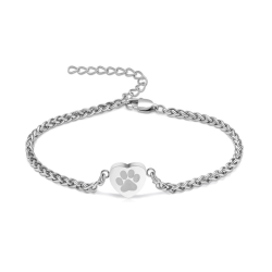 Relicario Pulsera Corazón - Silver