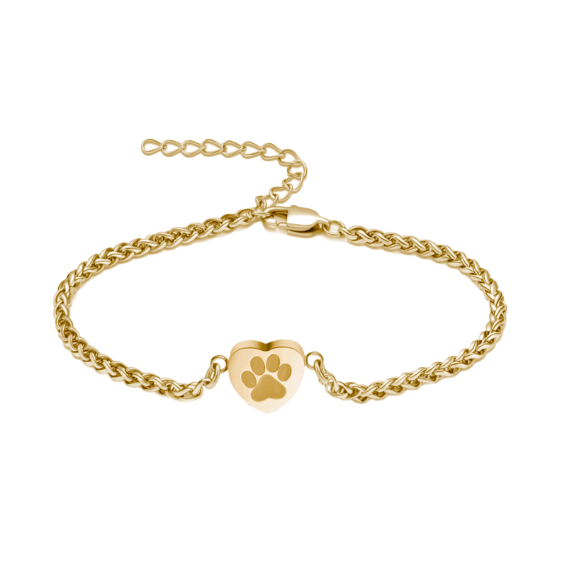 Pulsera Huella Corazón - Gold