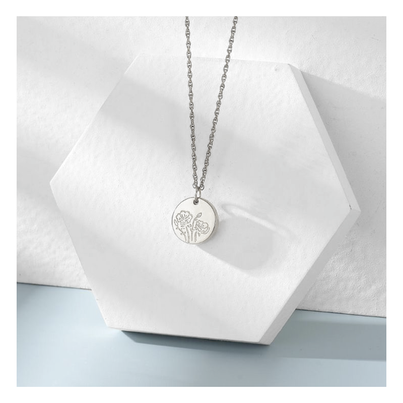 Relicario Flores Silvestres- Silver