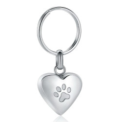 Llavero Tu Huella En Mi Corazón - Silver