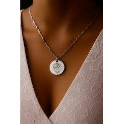 Relicario Camelia- Silver