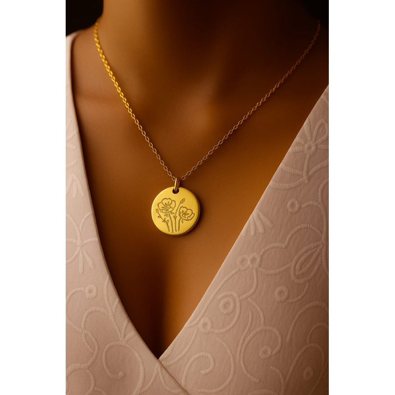 Relicario Flores Silvestres- Gold