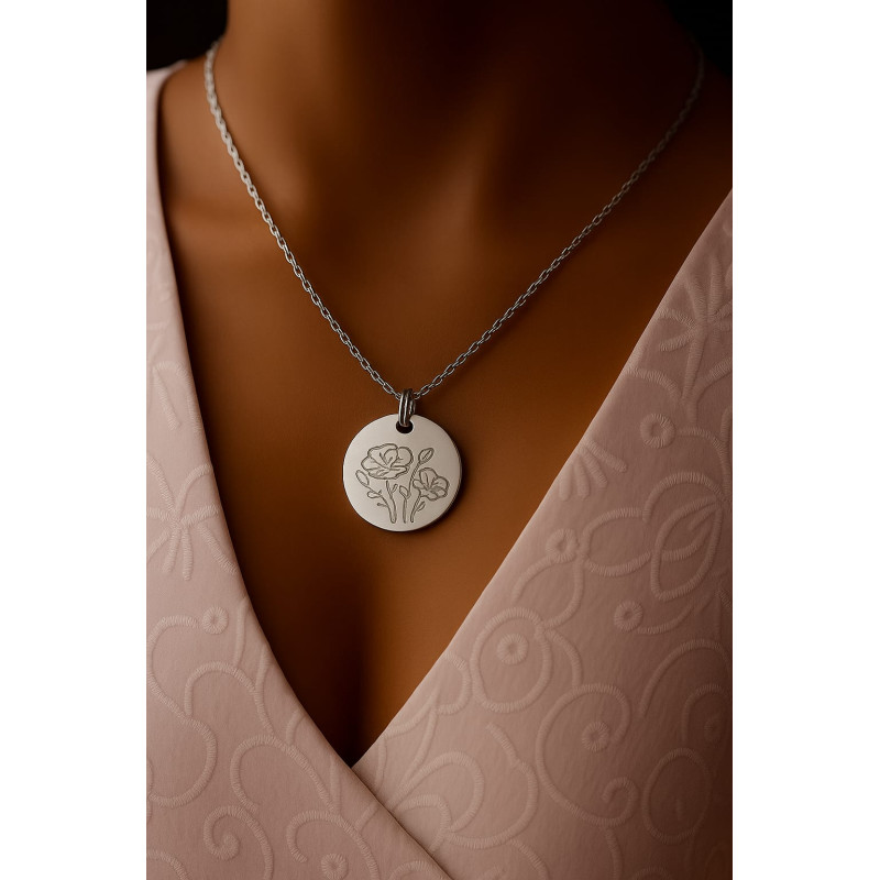 Relicario Flores Silvestres- Silver