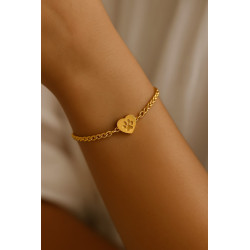Pulsera Huella Corazón - Gold