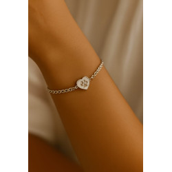 Relicario Pulsera Corazón - Silver
