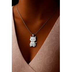 Relicario Gatito Guardián Silver