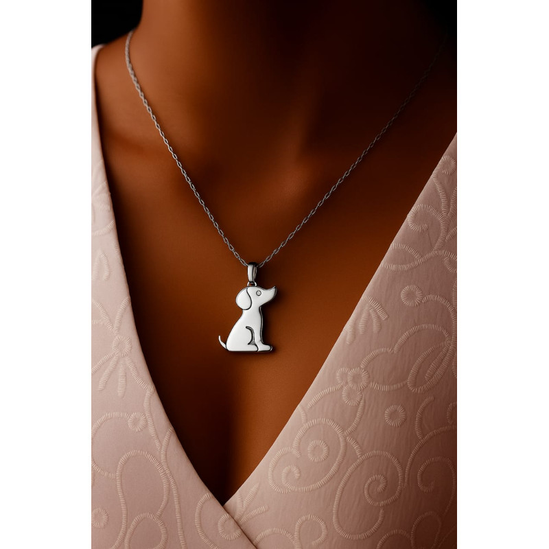 Relicario Perrito Guardián Silver