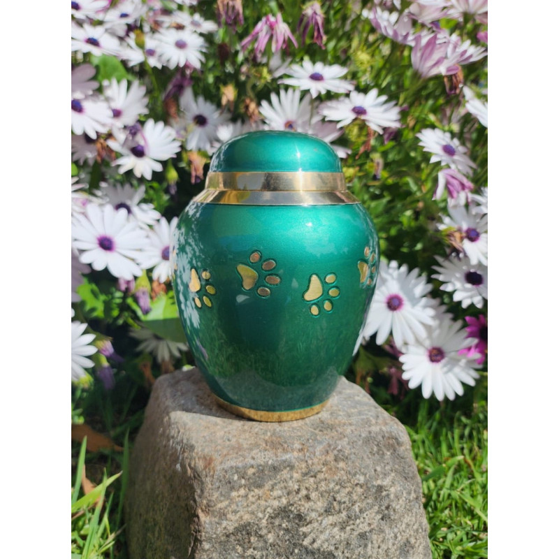 Ánfora Huella Verde Marfil